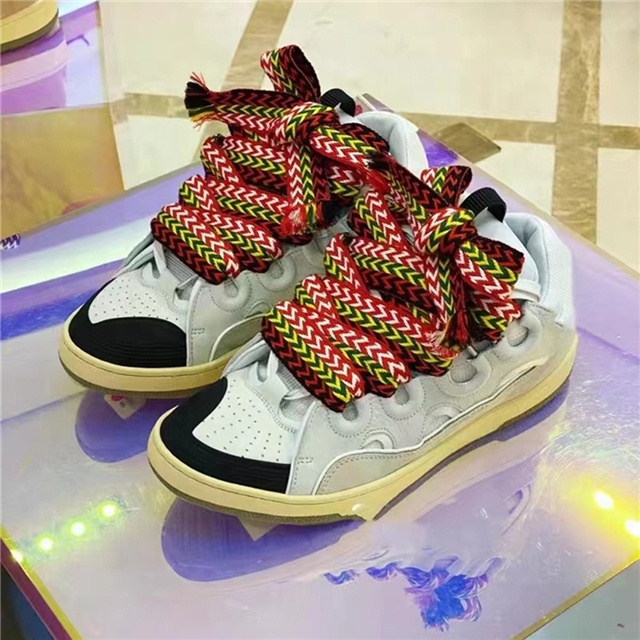 Women&#39;s Low Heel Sneakers Personalized Color Contrast Casual Fashion Shoes Lace Up Flat Bottom Custom Large Women&#39;s Shoes 