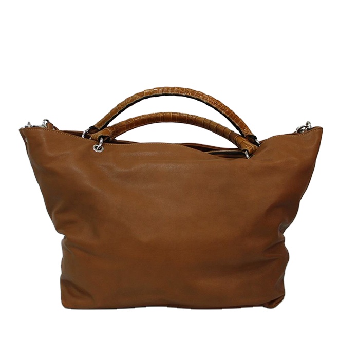 Zipper Fashion Genuine Leather Lady Handbag Women Shoulder Bag 