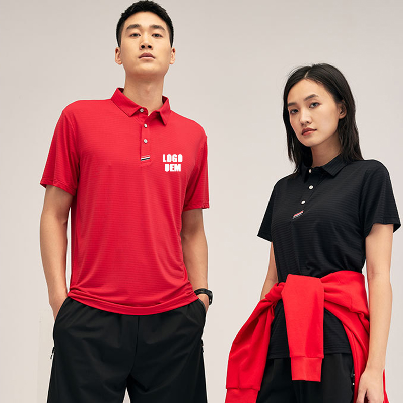 New Arrival Unisex Golf Polo Shirt Blank Custom Mock Neck Breathable Ice Silk Men&#39;s Gym Fitness Casual T Shirt Outdoor Wear 