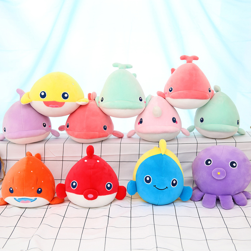 Hwl 100694 Wholesale Mini Ocean Animal Sea Creatures Stuffed Toy For Kid Party Plush Toy Keychain 