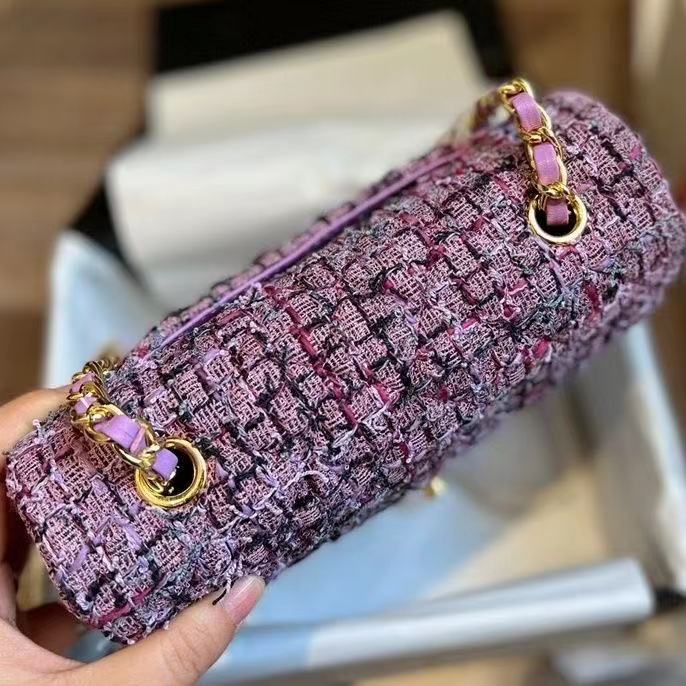 2022 Hot Sale Popular Fashion Luxury Brand And Designer Brand Women Handbags Woven Purple Crossbody Bag 