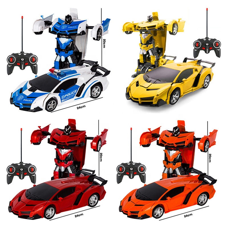2023 New Remote Control Robot Cars Electric Rc Transformation Robots Kids Deformation Christmas Gifts Car Transform Toy 