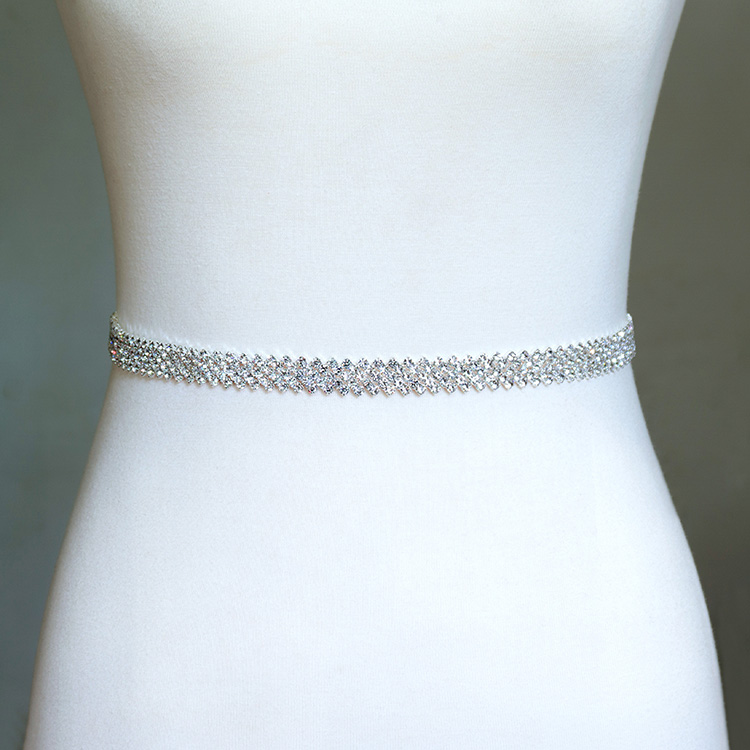 Bridal Belt Elegant Rhinestone Belt Wedding Dress Accessories Crystal Belt