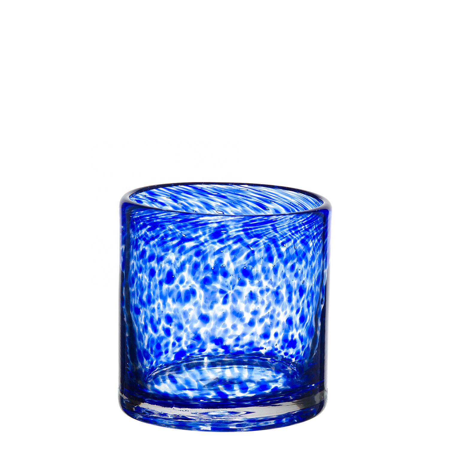 Wholesale Custom 17 Oz Blue Color Crystal Glass Candle Holder Christmas Wedding Home Decoration Glass Candle Jar 