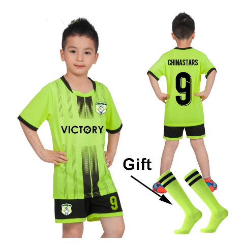 2020 Football Uniforms Boys Girl Soccer Jerseys Custom Child Soccer Jersey Set Sportswear T-shirt Sports Suit New Style