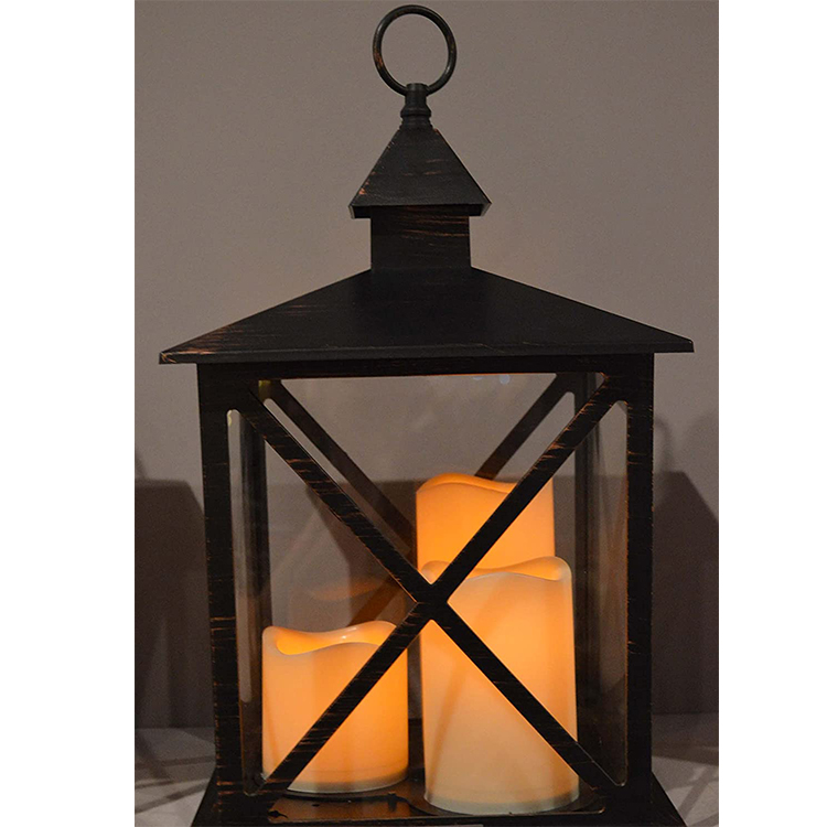 Gold Garden Wedding Decorative Led Candle Lantern Metal Lantern For Home Hanging Lantern 