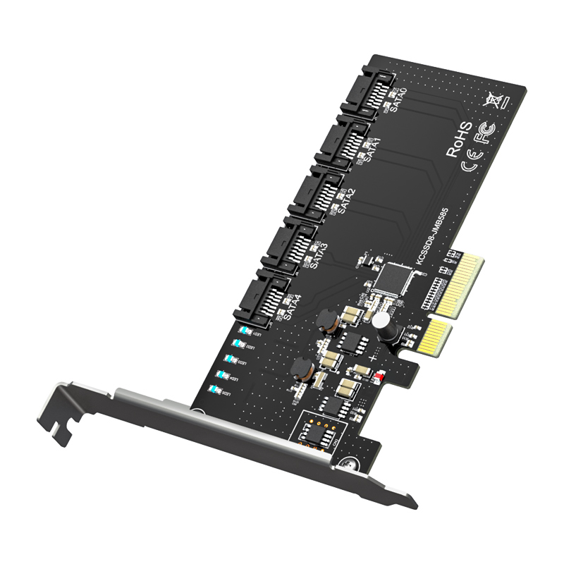 Maiwo 5bay Sata To Pcie X4 Convertor Card For Computer 