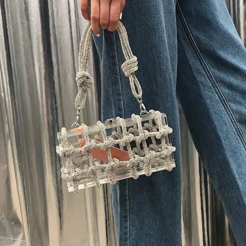 Luxury Bling Handbags Luxury Brand Rhinestone Diamond Handbag And Purses For Women Shoulder Strap Handbags Bag 