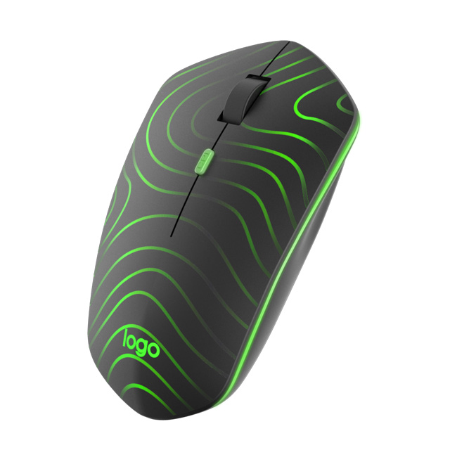 New Usb Rechargeable Super Slim Portable Optical Mini Colorful Rgb Backlight 2.4g Wireless Mouse For Pc Laptop Computer And Mac 