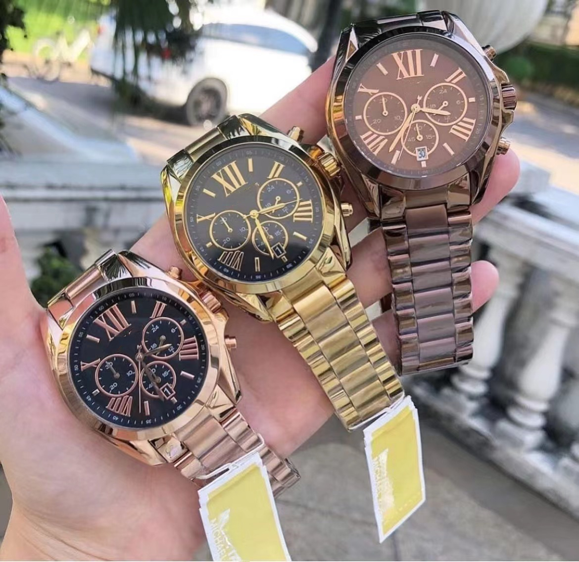 Mk5976 Mk5978 Mk5984 Luxury Chronograph Quartz Watch For Women With Double Color On The Wrist Watch Band Mk5739 Mk5854 
