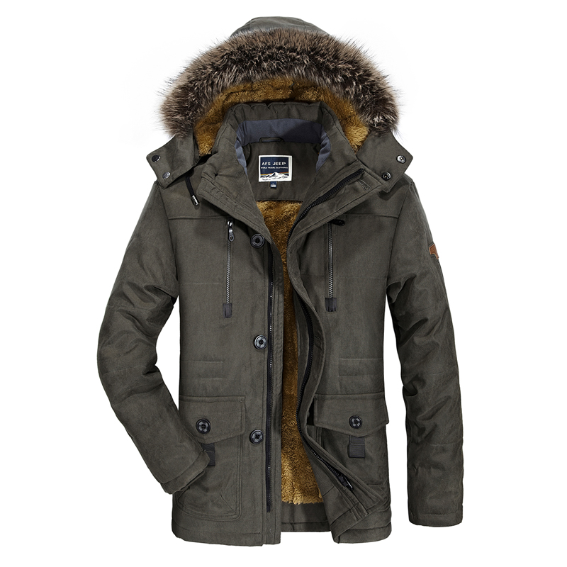 Men&#39;s Middle-aged Coat Winter Casual And Chic Hooded Warm And Cold Coat Plus Size Outdoor Jacket Fashion 