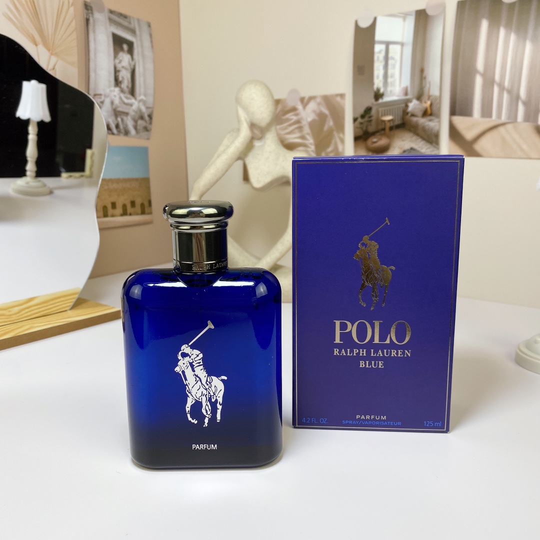 2023 New 125ml Ralph Lauren Polo Blue High Quality Famous Designer Long Lasting Parfum Spray Fragrance Men&#39;s Perfume 