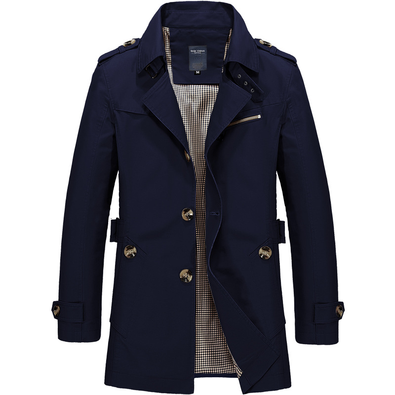2023 Men Long Sleeve Trench Coat Jacket,Suitable For Men&#39;s Fashion Casual Winter Men Coat 