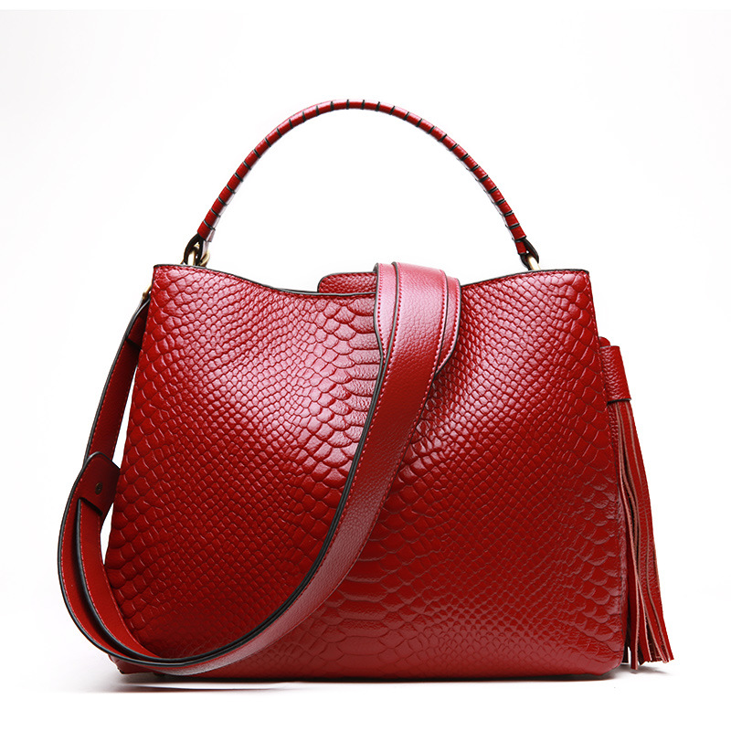 Vintage Crocodile Women Bags Handbags 100% Genuine Leather Luxury Ladies Boston Bag For Women 