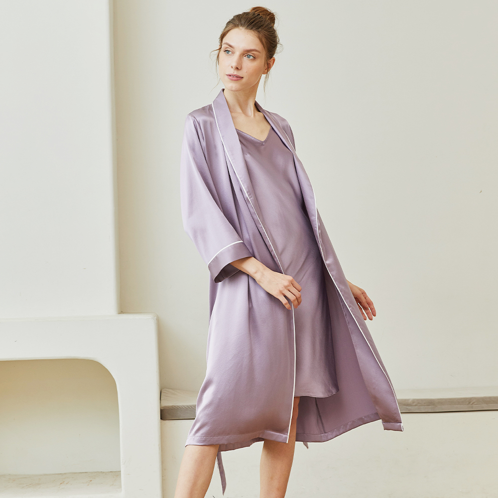 Women Girl Sleep Wear Silk Satin Pajamas Luxury Good Quality Wedding Gift Sleeping Wearing Eco-friendly 