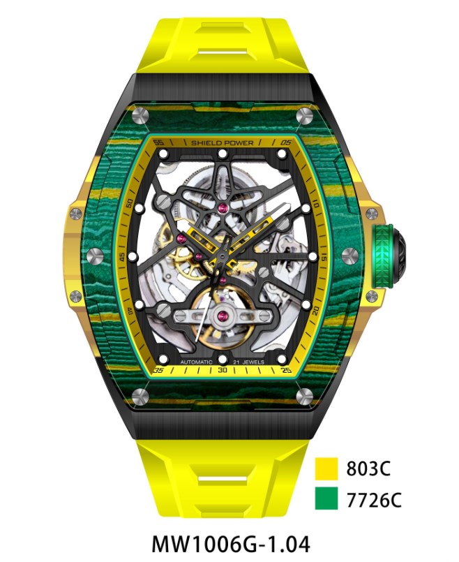 The Luxury Montre Custom Skeleton Automatic Watch Double Hollow Tourbillon Mechanical Wristwatches For Man 