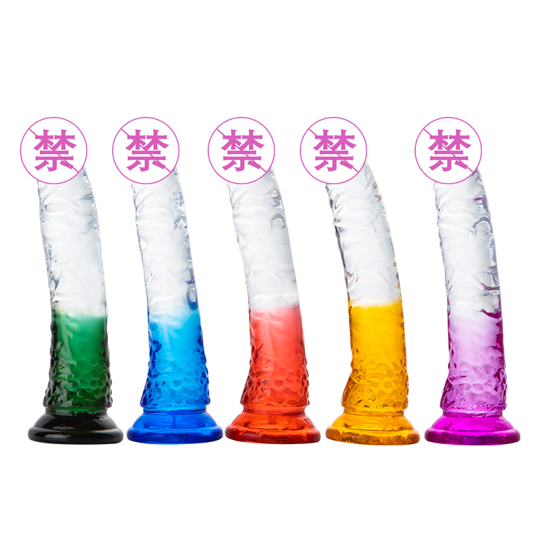 Gjg Crystal Transparent Simulation Phallus Female Sex Toys Female Masturbation Sex Toys Adult Products Wholesale 