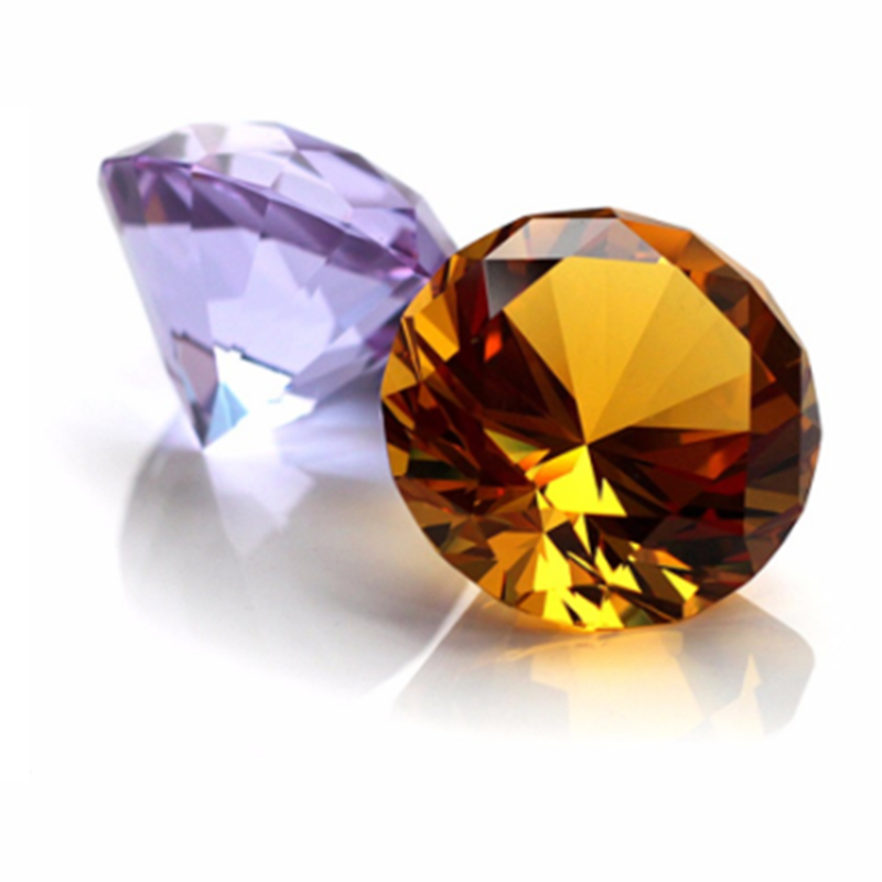 Factory Price Wholesale K9 Crystal Diamond Decorative Glass Gems Large Crystal Paper Weight Diamond For Home Decor 