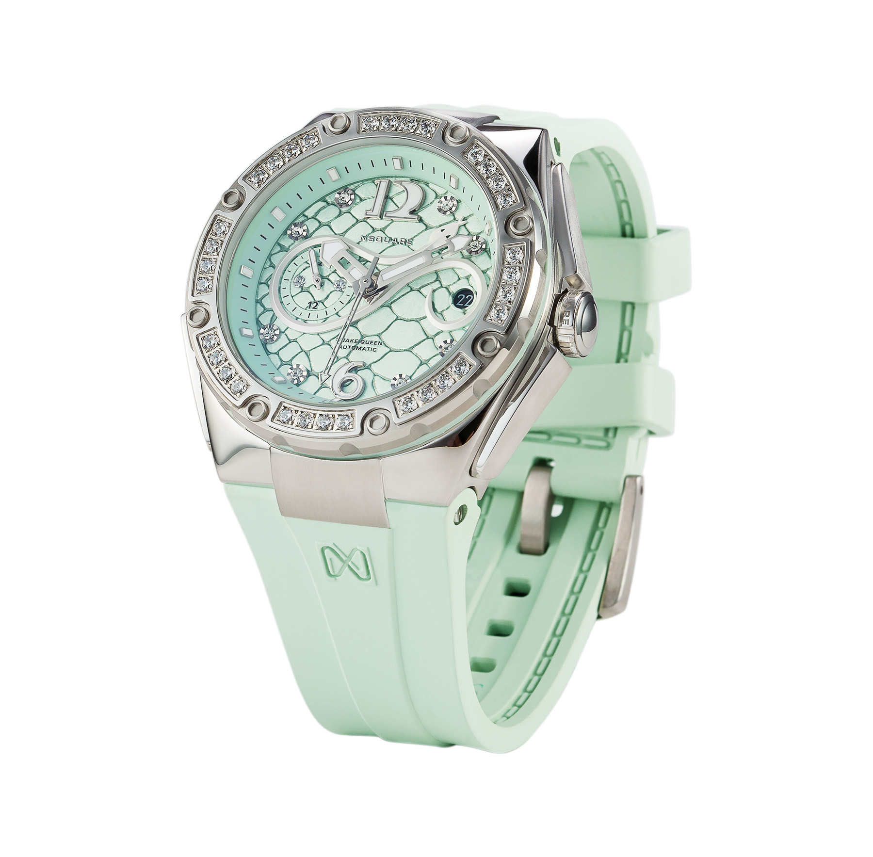 NSquare Automatic Watch - N48.1 Women's Rubber Strap Watch, Minimalist Design Wristwatch Water Resistant Luxury Fashion