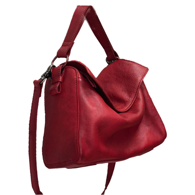 Guangzhou Factory Custom Retro Wash First Layer Cowhide Luxurious Tote Shoulder Boston Crossbody Bag Handbags For Women Lady 