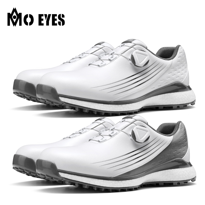Moeyes M22xz01 Men Sports Golf Shoes Size 8 Waterproof Custom Leather Golf Shoes 