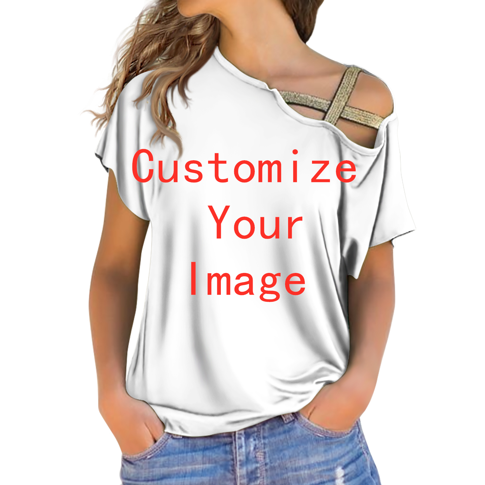Plus Size Women's Clothing Custom Shirt Women Short Sleeve Tops Pattern Print On Demand Women T Shirt Wholesale High Quality 