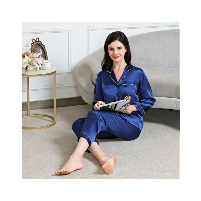 Tsk-ts8e021 Lady Pajamas Luxury Clothing Women Silk Home Clothes 16mm Silk Pajamas Women Sleepwear 