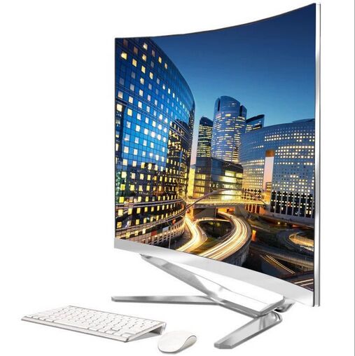 Curved 27&#39;&#39; All In One Pc Intel Core I7 Quad Core 8gb Ram 256gb Ssd+500gb Hdd 1920*1080p Fhd Ips Screen Monoblock Computer 