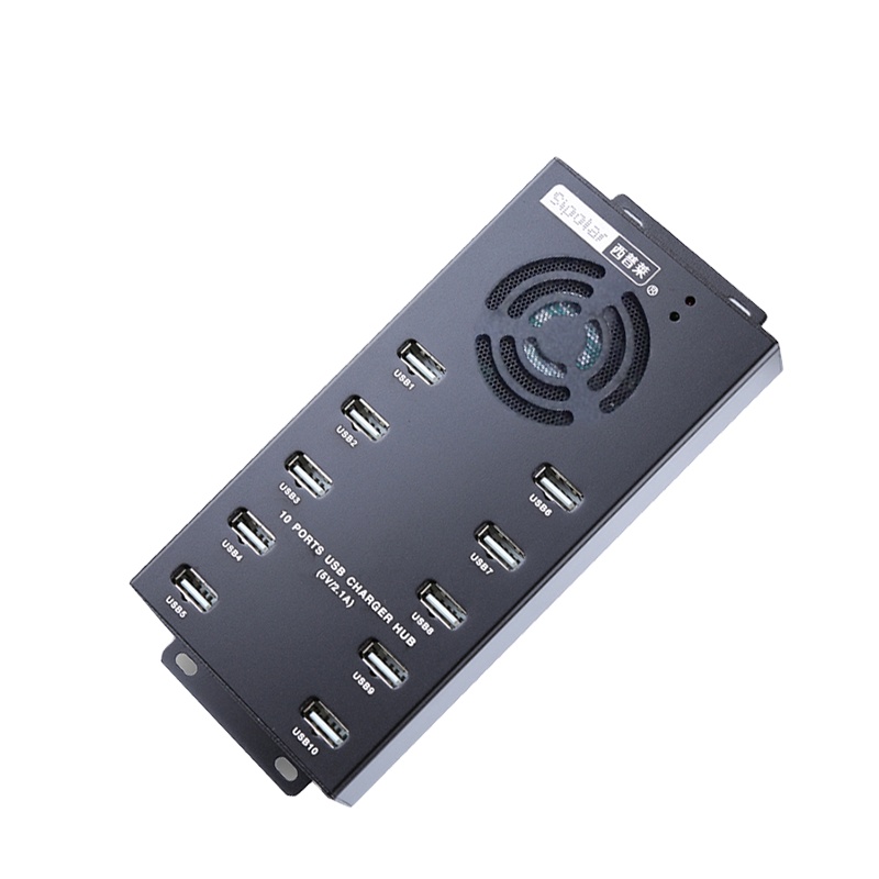 Sipolar Aluminum Powered Usb Hub 10 Port Usb 2.0 Hub With Switch For Mobile Phone Computer Hardware &amp; Software Accessories 