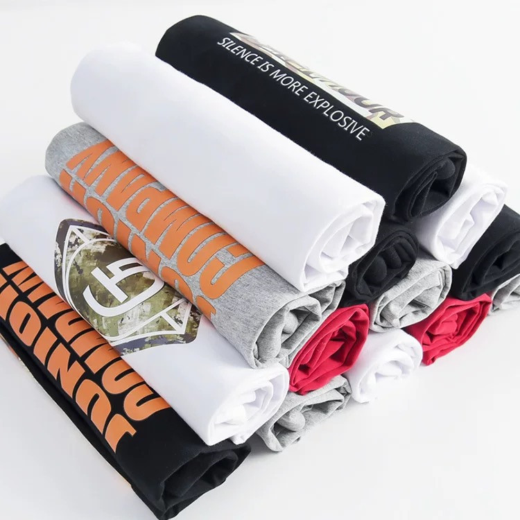 2022 Custom Logo Man Clothing Fasion Summer White Tshirt Cotton Graphic Print Plus Size Crew Neck Men&#39;s T-shirts 