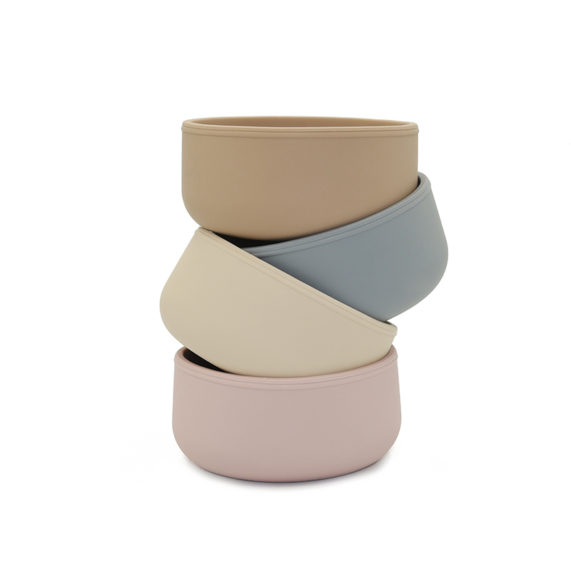 Wholesale Customize Logo Colorful Bpa Free Soft Baby Bowl Silicone Bowl For Baby Feeding 