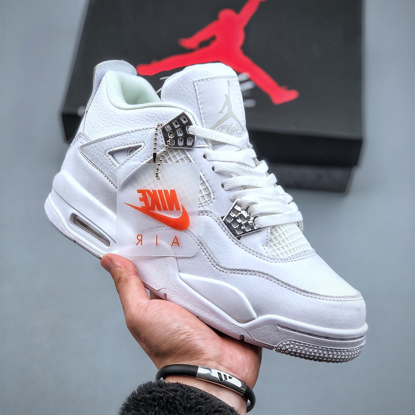 New Nike Air Jordan 4 Retro Wmnsrasta Men&#39;s Sports Shoes Fashion Casual Basketball Shoes Nike Shoes 