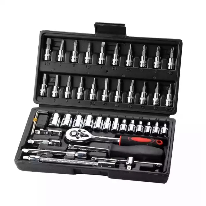 Multi-function Oem 46pcs Household Hand Car Tools Bike Repair Tool Set Box Mechanic Automotive Tools For Sale 