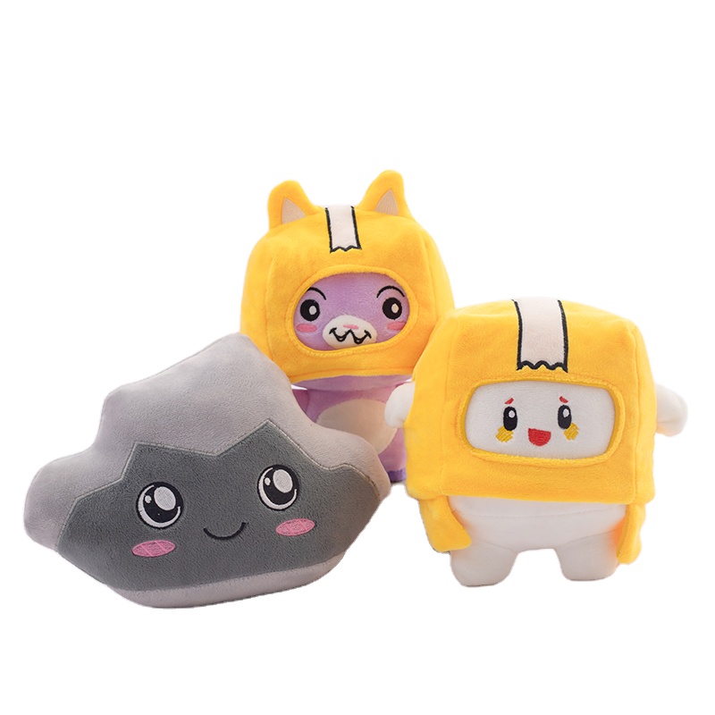 Cardboard Box Character Transformation Series Stuffed Removable Lankybox Boxy Plush Toys 