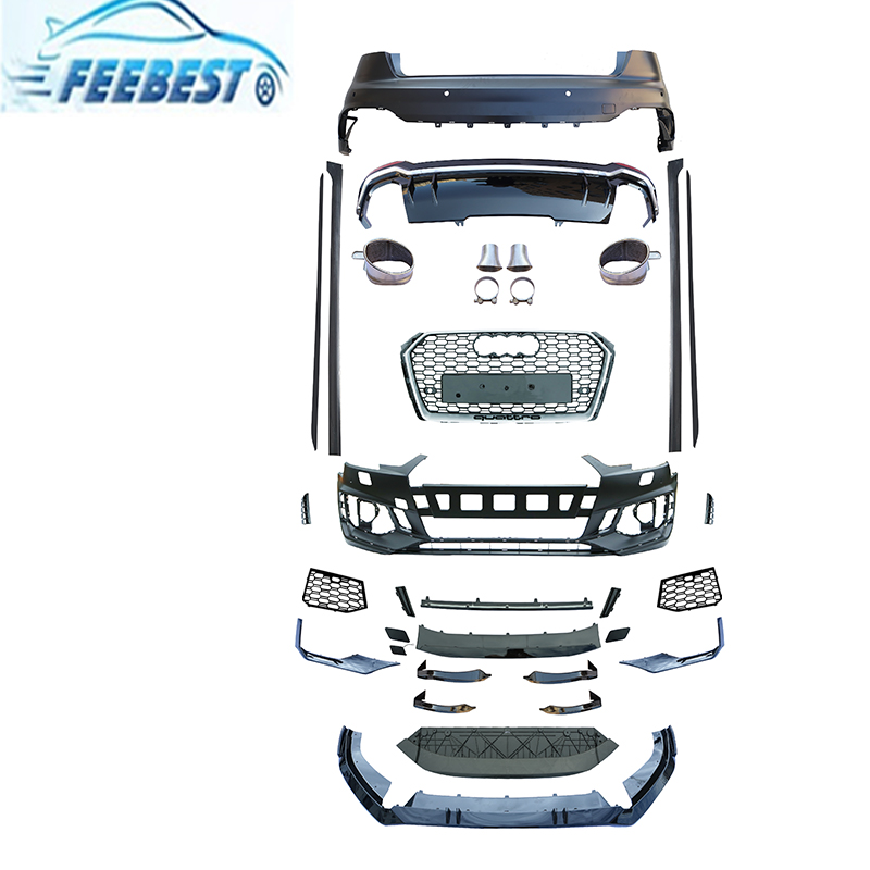 High Quality Auto Body Kit Front Bumper With Grille Pp Material For Audi A4 B9 Modified To Rs4 Style 2017-2019 8w0941036e 