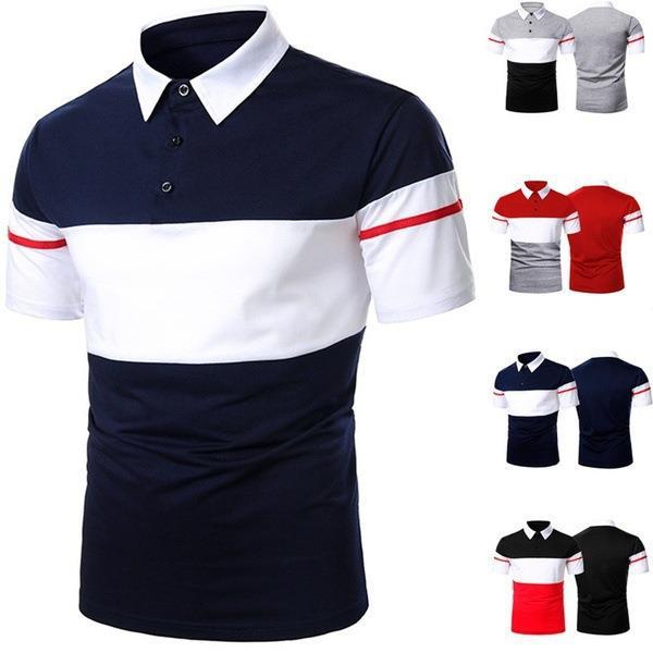 Wholesale Custom Logo Polo Shirt Cotton Men&#39;s Type Polo T Shirts Patchwork Design Casual Supplier Polo Shirt Oem High Quality 