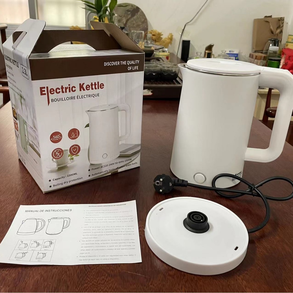 Wholesale Water Electric Kettle 2.3 Stainless Steel Electric Thermo Kettle Electric Jug Kettle Home Appliances