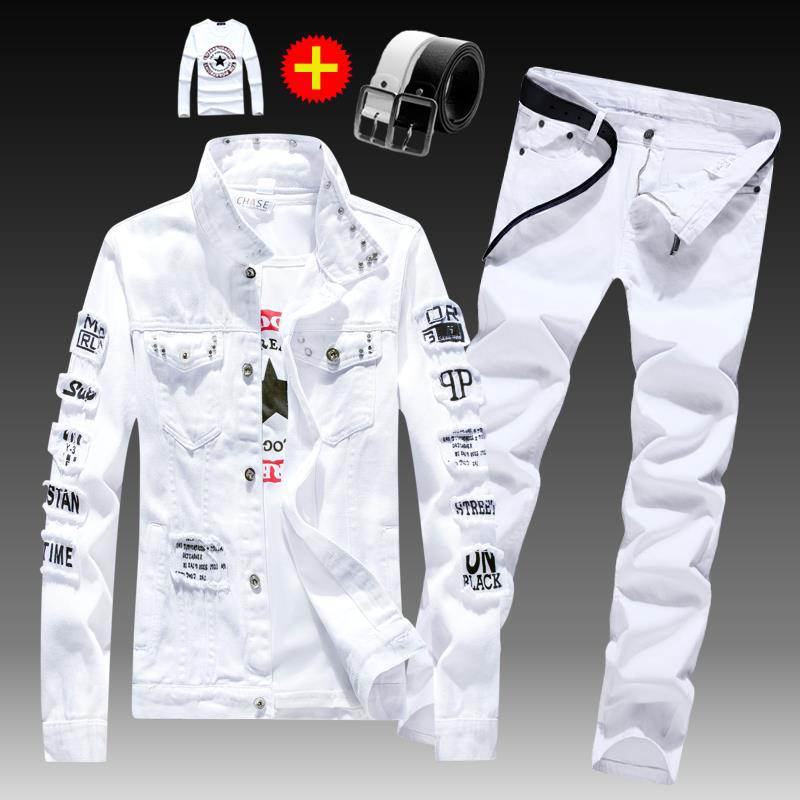 Spring And Autumn Men&#39;s Korean Version Of Denim Outer Suit Casual Collocation Handsome Trendy Jacket Top Clothes 