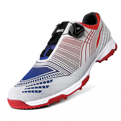 Golf Gradient Color Ball Shoes Men&#39;s Button Buckle Shoelace Sports Shoes 