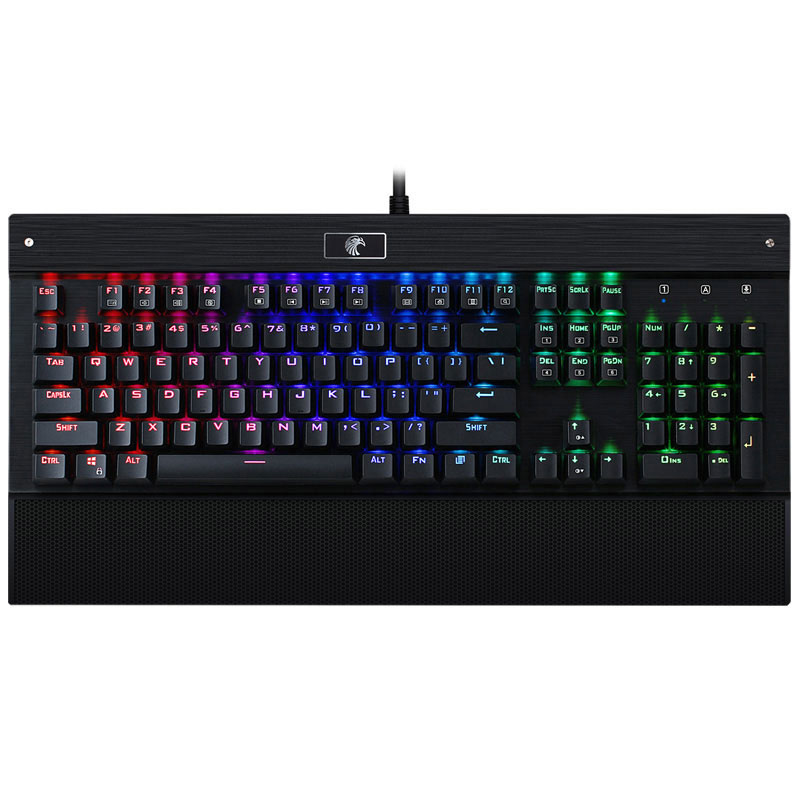 104 Keys Computer Accessories Wired Usb Led Rgb Backlight Pc Gamer Gaming Mechanical Keyboard 