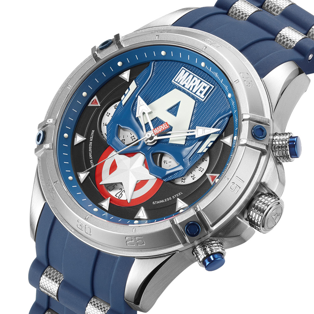 Marvel Original Watches Top Brand 304 Steel Luxury Waterproof Silicone Strap Wrist Watch For Man Reloj Hombre 