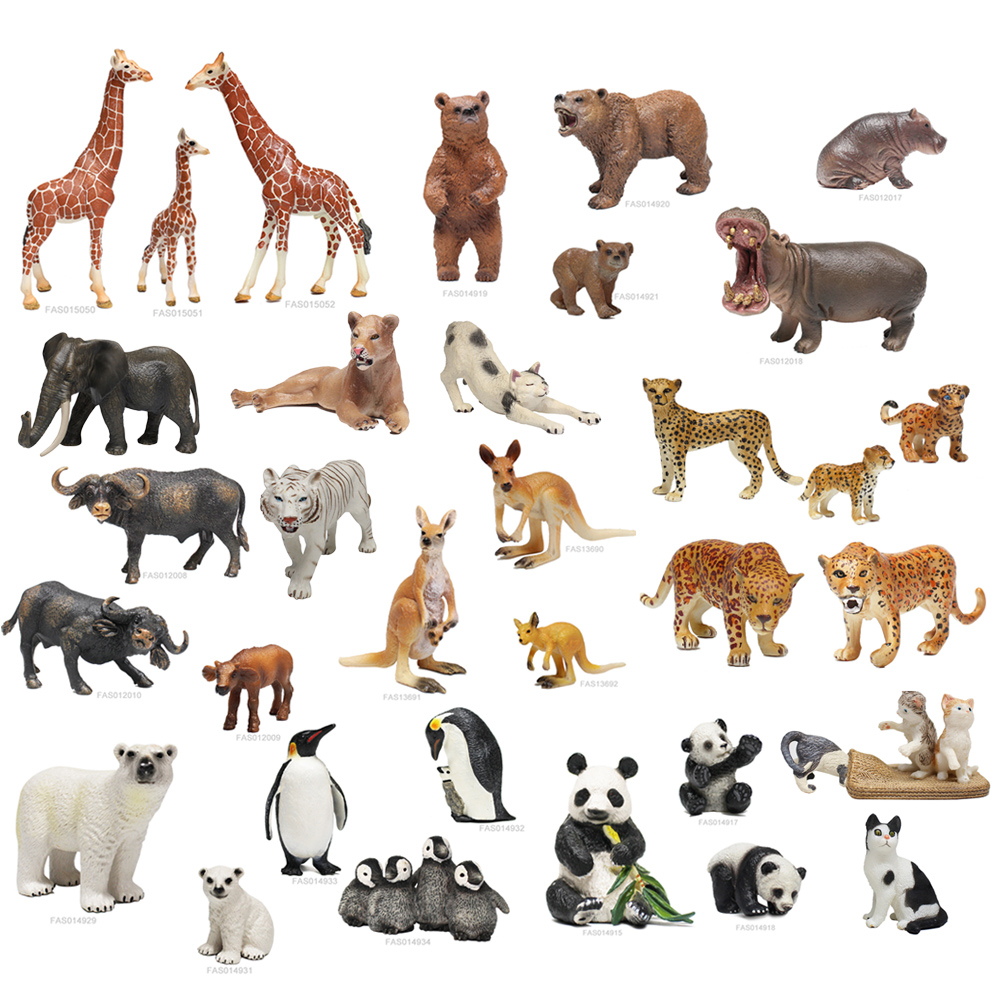 Solid 2022 Juguetes Many Kinds Figurines Kids Educational Set High Simulation Plastic Africa Forest Woodland Wild Animal Toy 