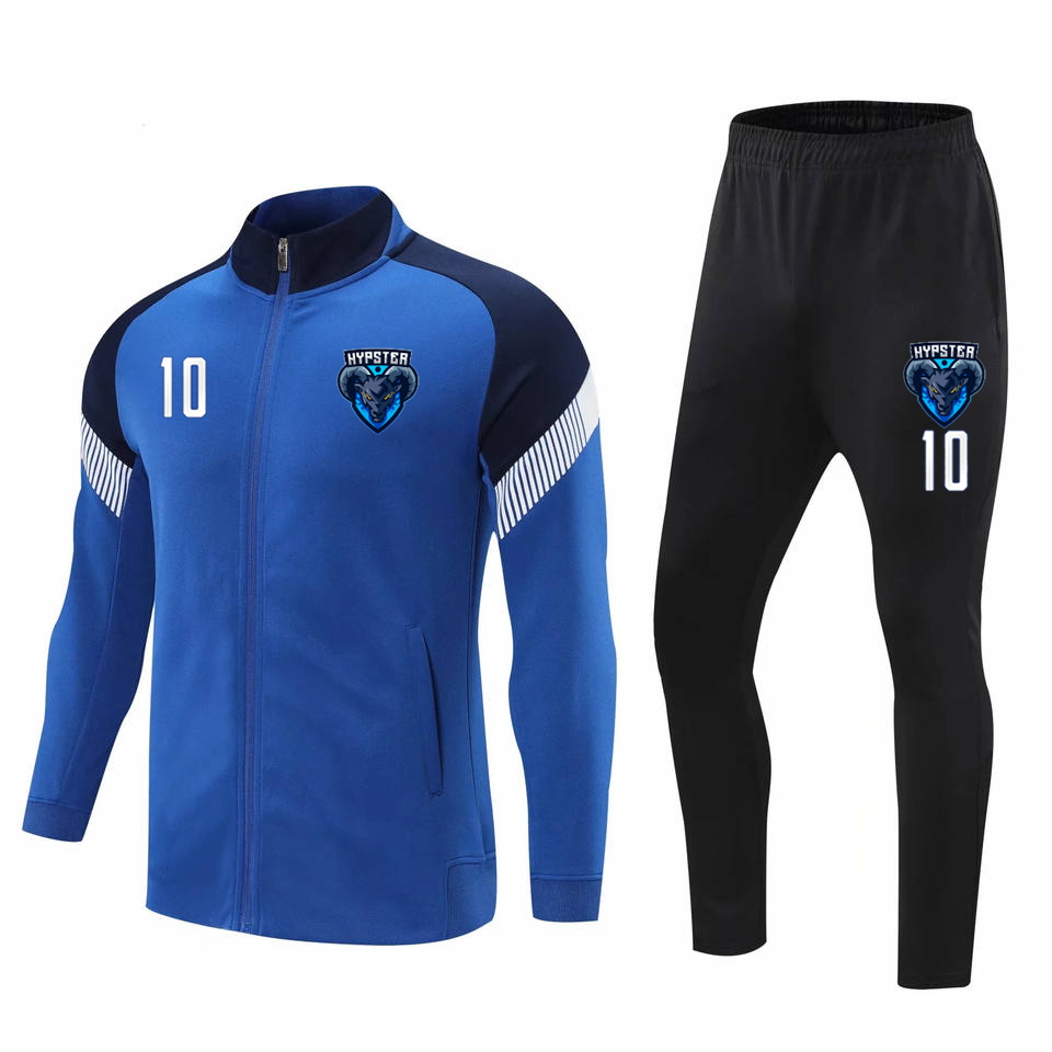 New Design Wholesale Long Sleeve Soccer Tracksuit Top Quality Soccer Jacket Football Training Sportswear 