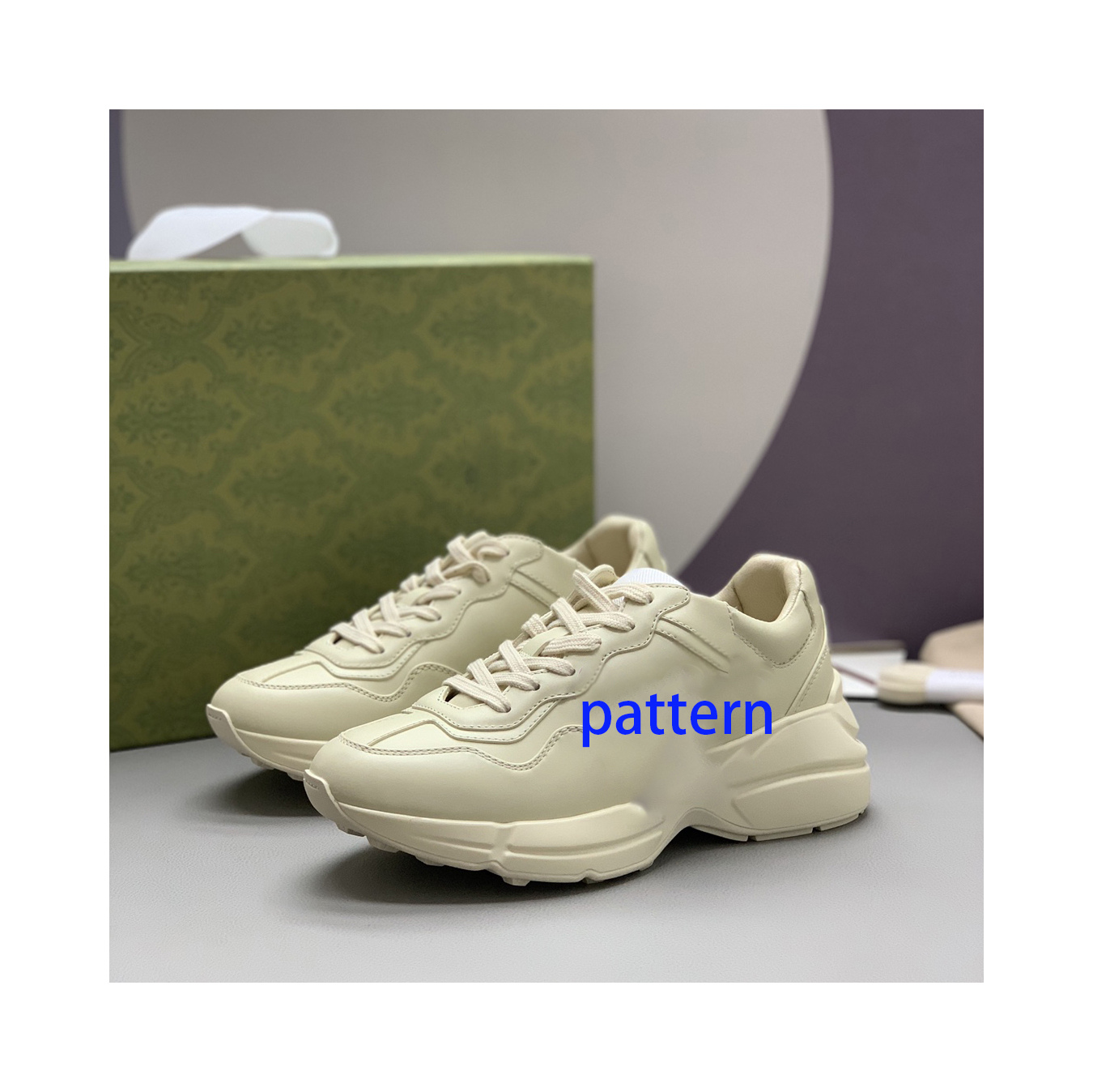 2024 New Women's Dad Shoes Luxury Designer Genuine Leather Customized Heightened Thick Sole 	 Mens Sneakers