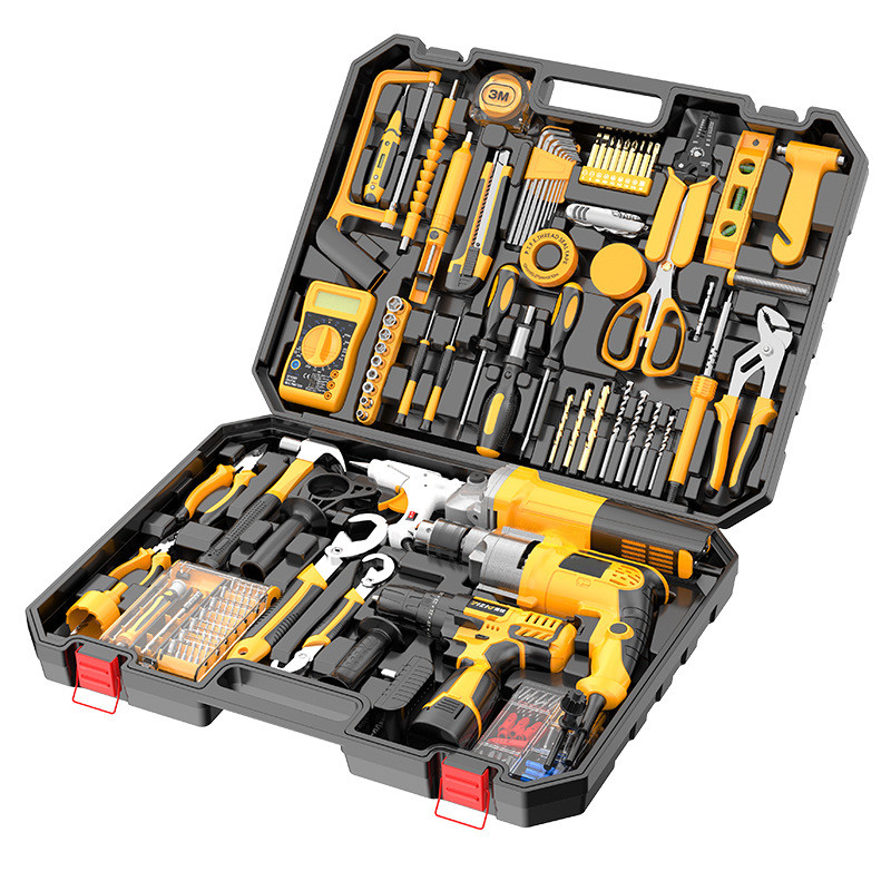 Hot Selling Professional Cheapest Hand Hardware Popular Customised Carpenter Machines Household Tool Sets Box 
