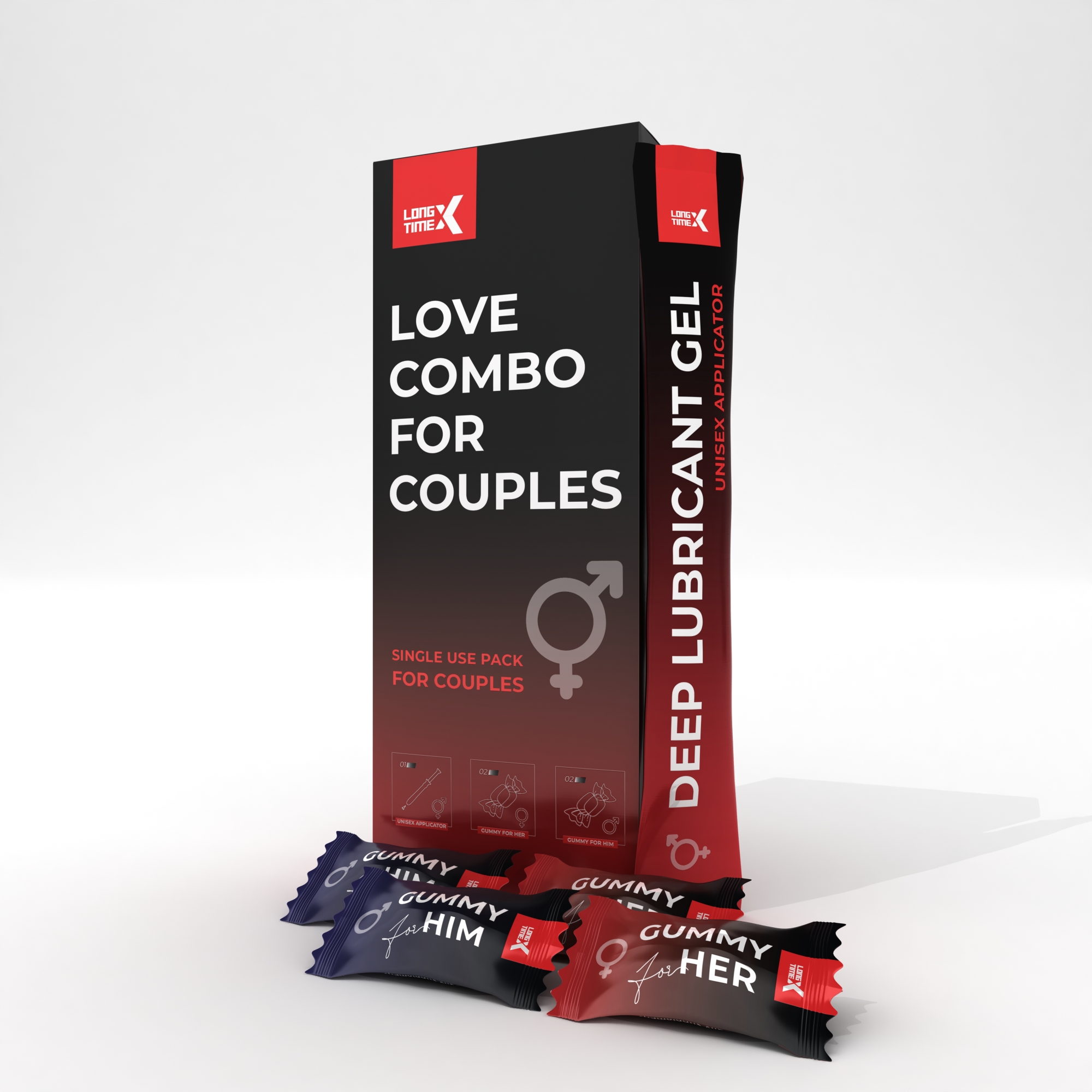 LongtimeX Performance New Packaging Shot of Lubricant Gel and Gummies Health for Couple Sexua; Care Hot Selling Product 2024