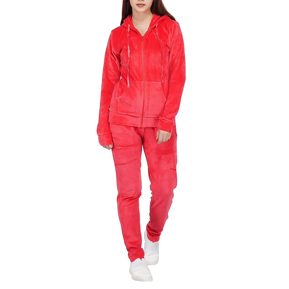 Fall Clothing Winter Outfits Velour Crop Tops Hoodies Sweatsuit Track Suit Two Piece Set Women Velour Tracksuits Velvet Jogging