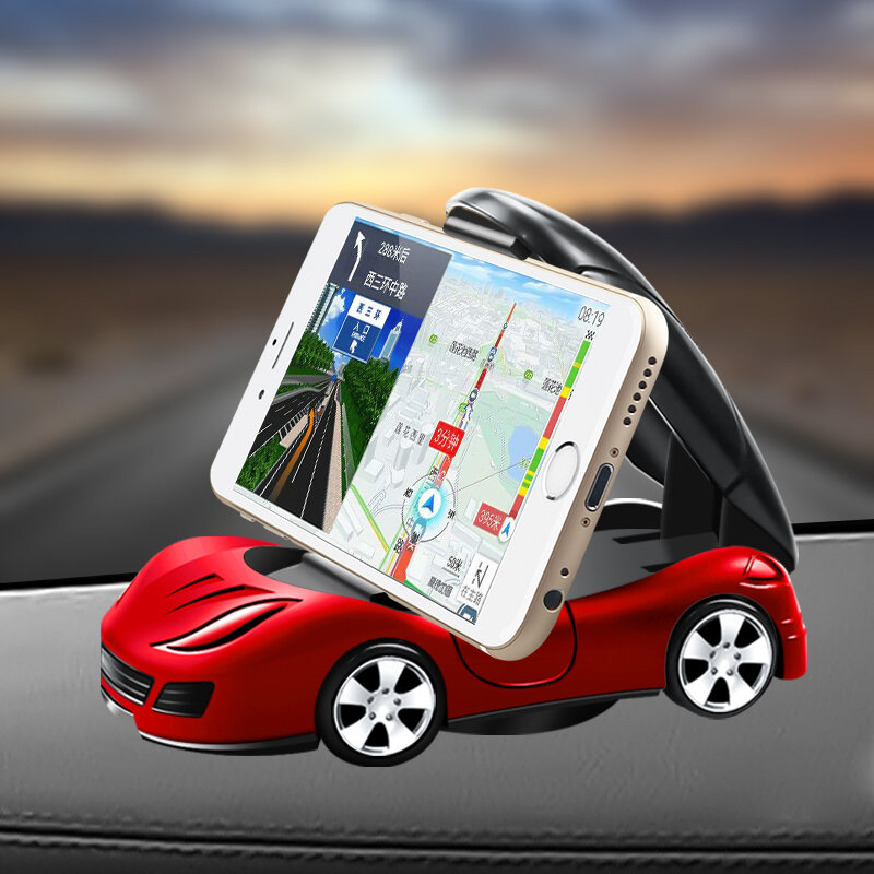 Car Mobile Phone Bracket Car Navigation Mobile Phone Holder Multi-Function Car Bracket Instrument Panel Car Model Decoration