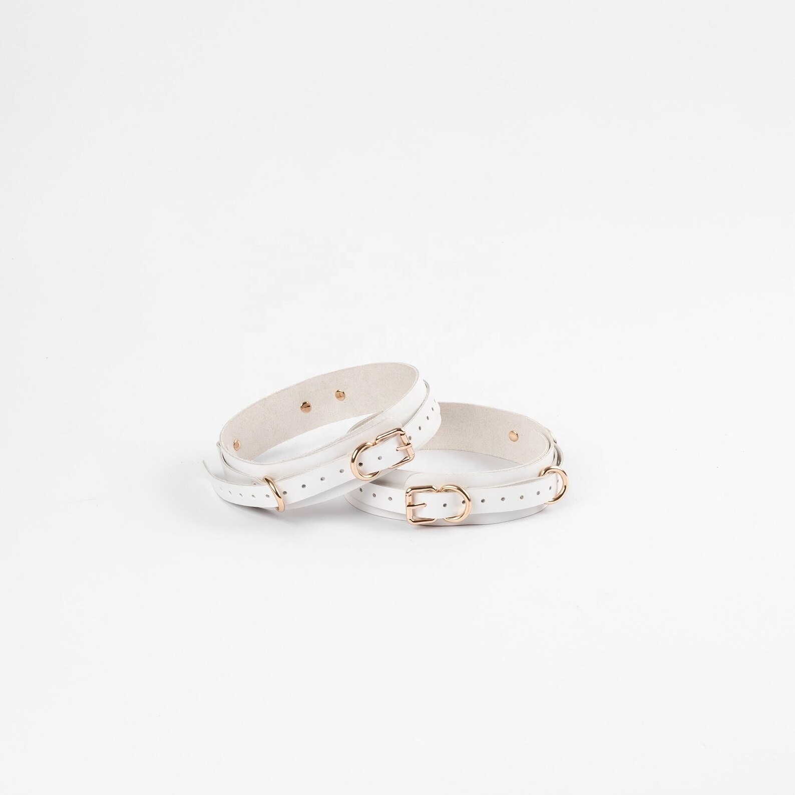 Manufacturer Stocked Customized BDSM-0109 Bed Restraints Adult Cowhide Leather Thigh Cuffs Different Colors Sex Toys