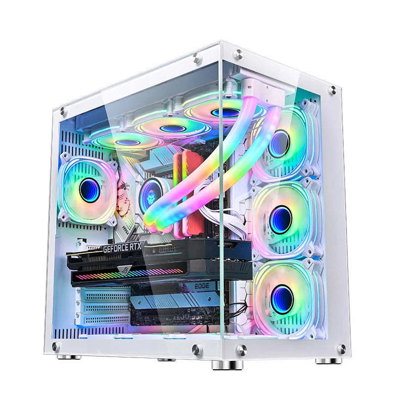 2024 Best Selling Customization Modern Desktop Gamer PC Computer USB3.0 PC Chassis ATX Business E-Sports Gaming